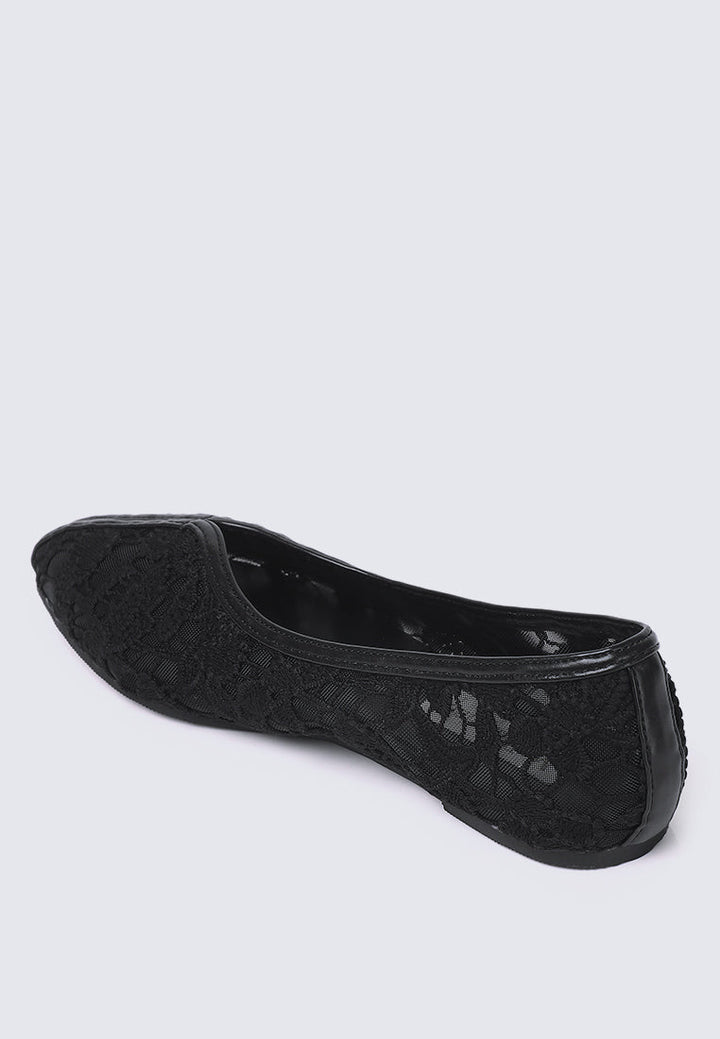 Peony Comfy Ballerina In Black