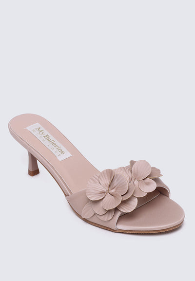 Anneliese Comfy Heels In Nude Pink