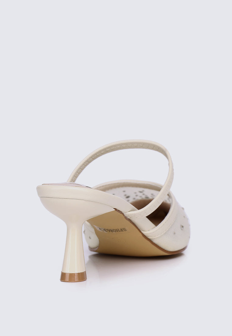 Amelia Comfy Heels In Cream