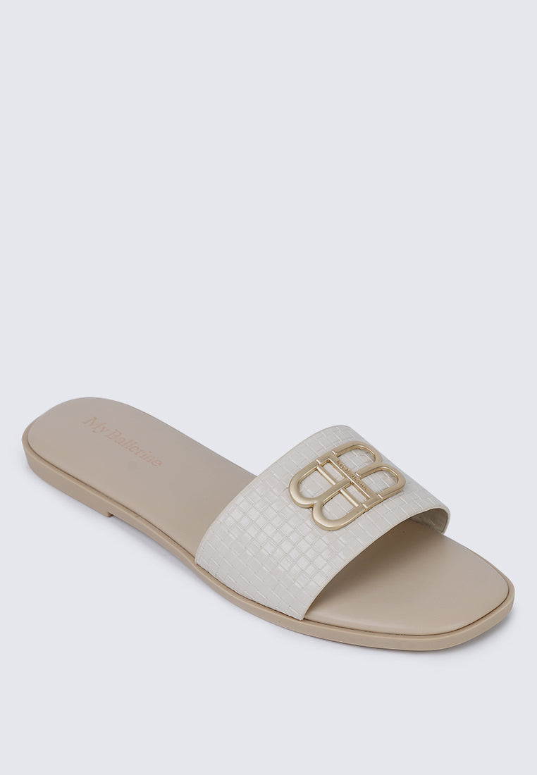 Ines Comfy Sandals In Beige