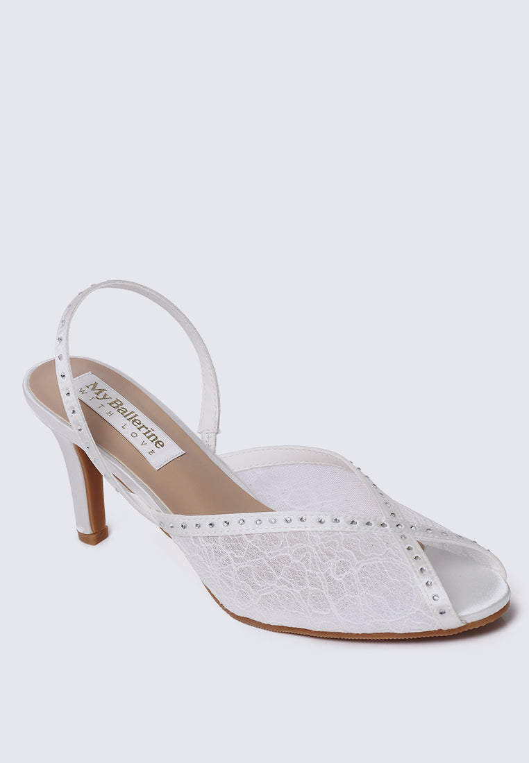 Alora Comfy Heels In White