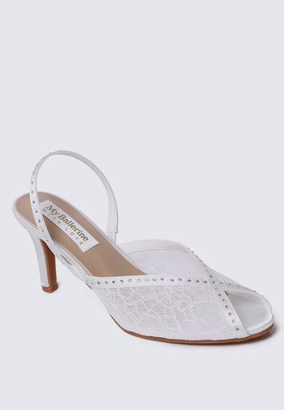 Alora Comfy Heels In White