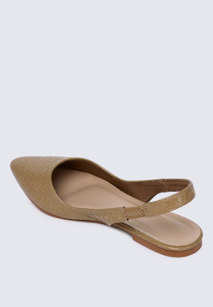 Kate Woven Comfy Ballerina In Tan