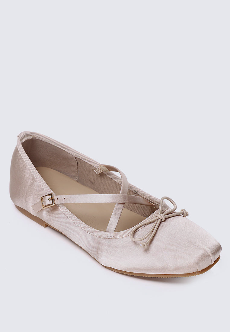 Erino Comfy Ballerina In Nude Pink
