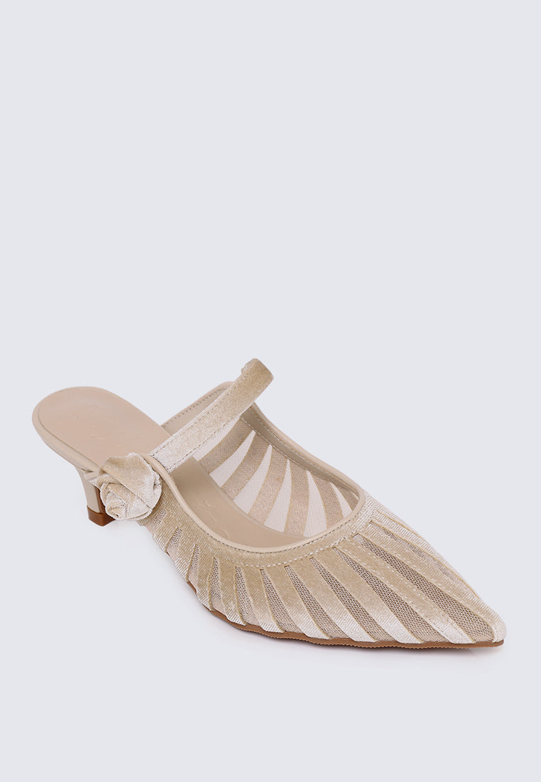 Fioren Comfy Heels In Champagne