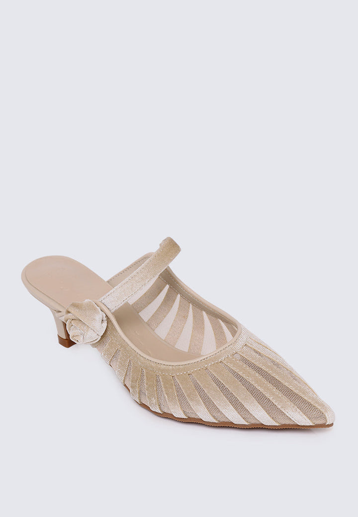 Fioren Comfy Heels In Champagne
