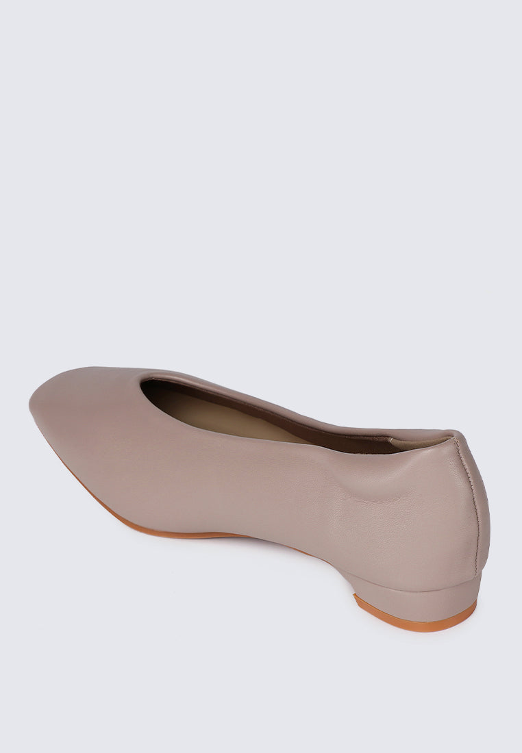 Priscilla Comfy Heels In Almond