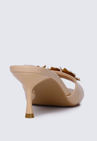 Blossom Comfy Heels In Nude