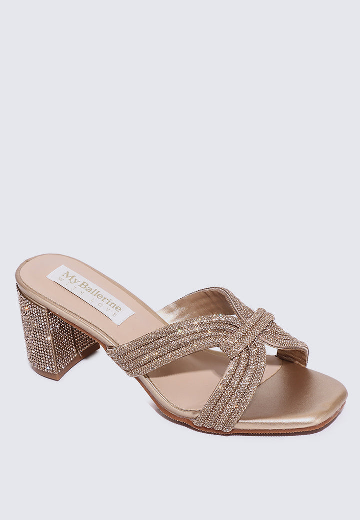 Suri Comfy Heels In Rose Gold