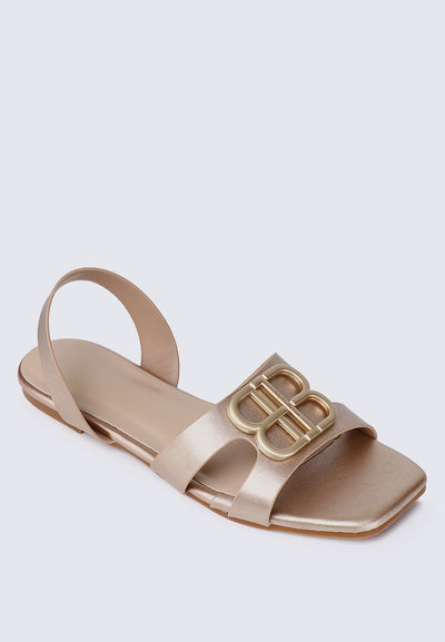 Berenice Comfy Sandals In Rose Gold