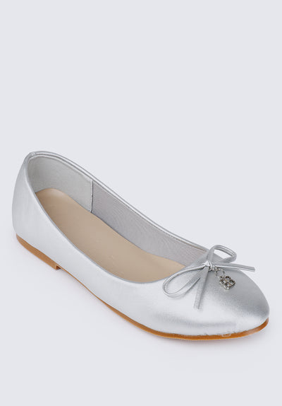 Briony Comfy Ballerina In Silver