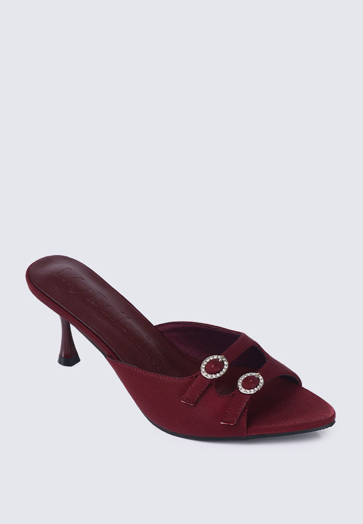 Vivara Comfy Heels In Maroon