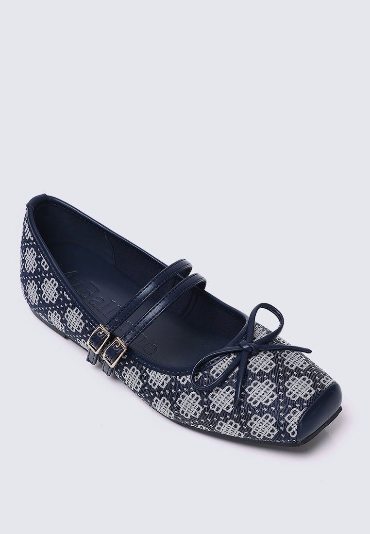 Zahra Comfy Ballerina In Navy