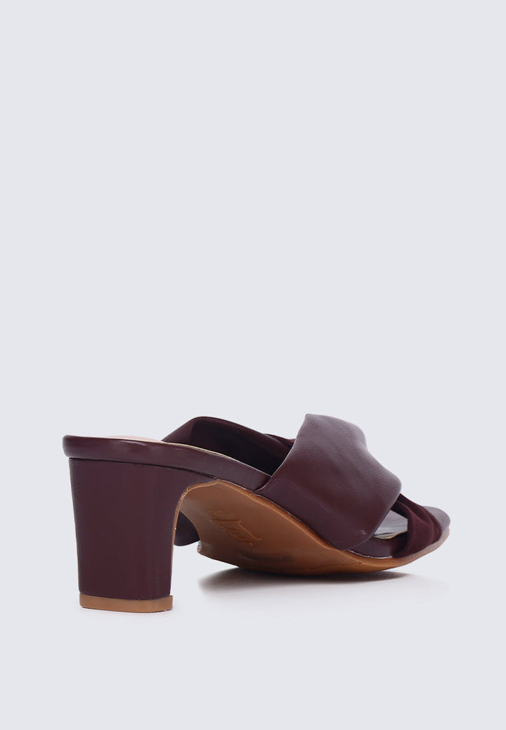 Tiramisu Comfy Heels In Burgundy