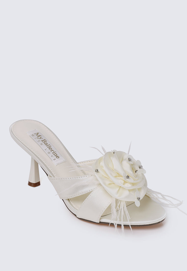 Alira Comfy Heels In Ivory