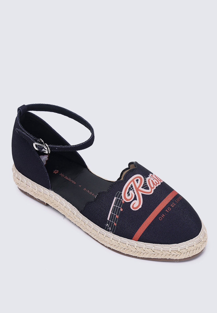 Rasa Sayang Comfy Espadrilles In Black