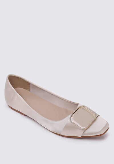 Emilie Comfy Ballerina In Beige