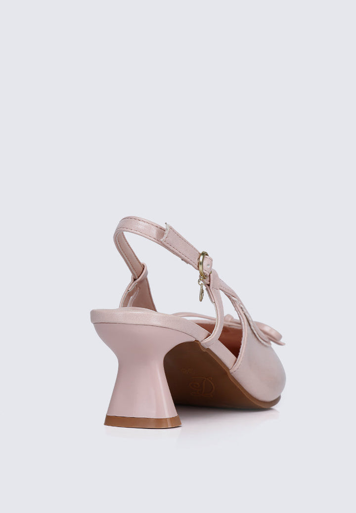Mirabelle Comfy Heels In Nude Pink