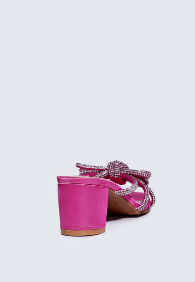 Genevieve Comfy Heels In Fuchsia