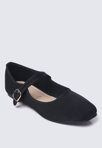 Faye FlexFit Comfy Ballerina In Black