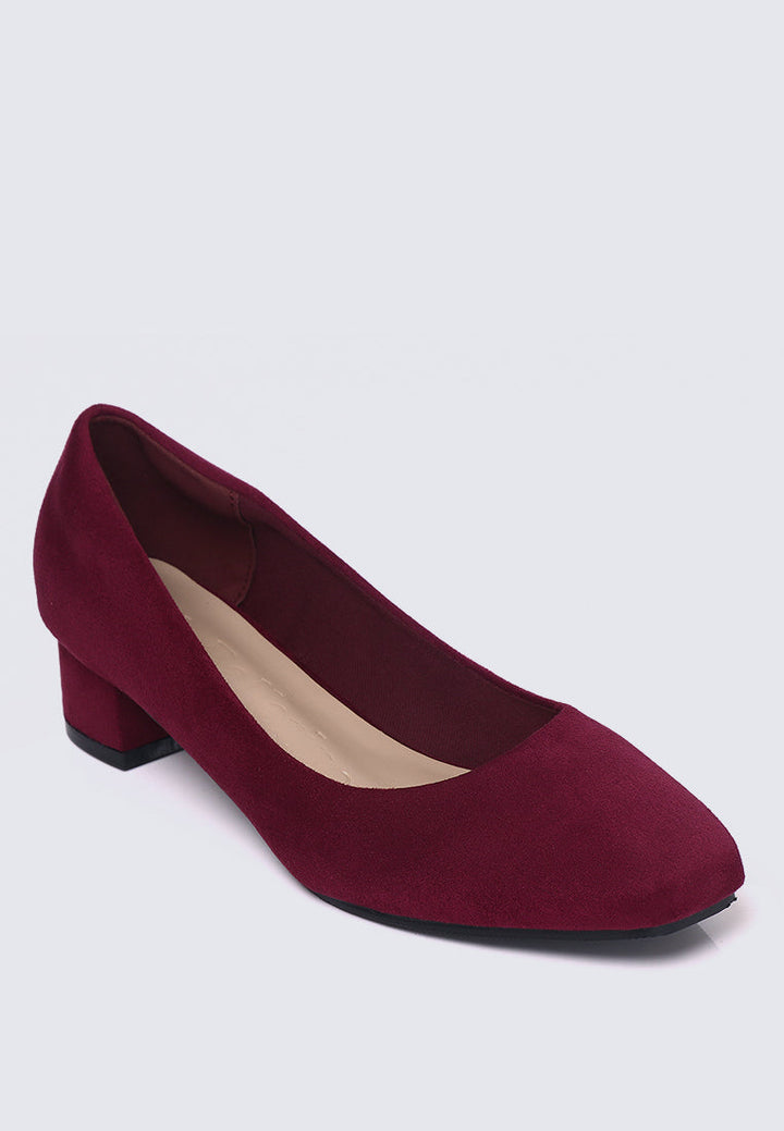 Leah Comfy Pumps In Maroon