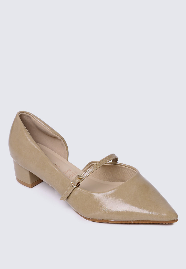 Catherine Ultra WideFit Comfy Heels In Almond