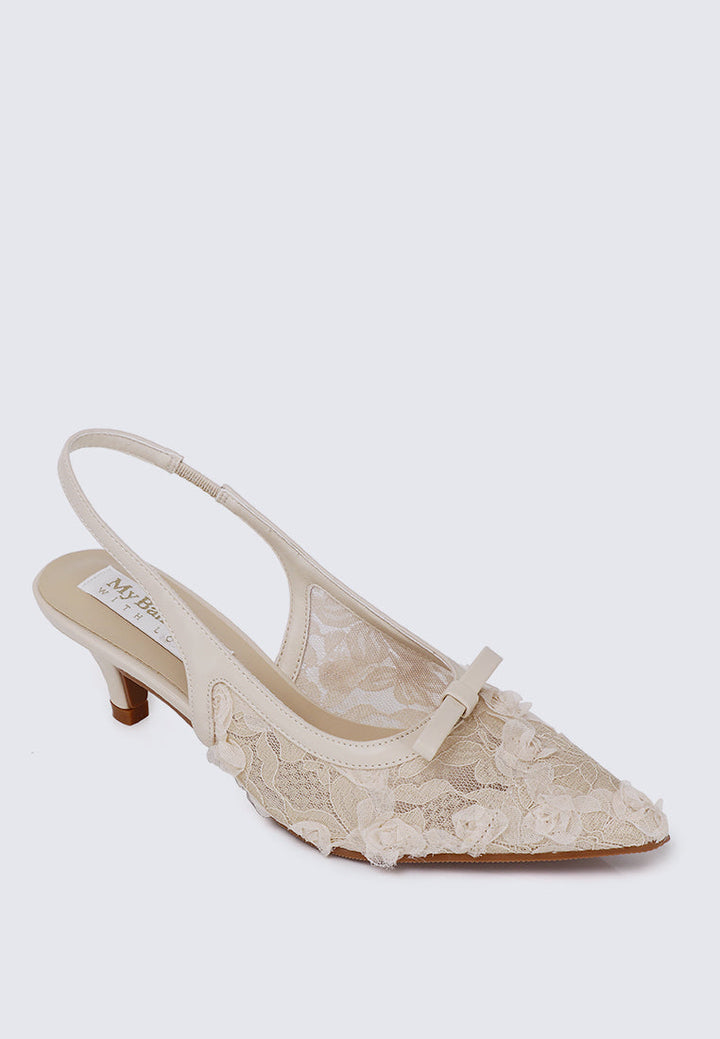 Cyanelle Comfy Heels In Nude