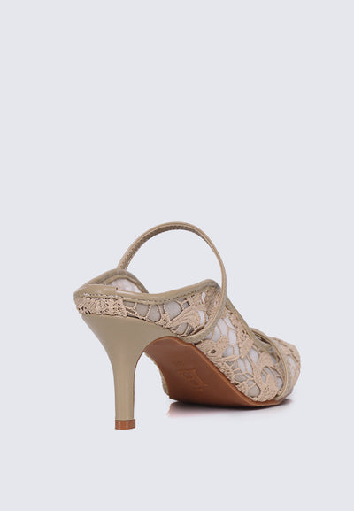 Isadora Comfy Heels In Nude
