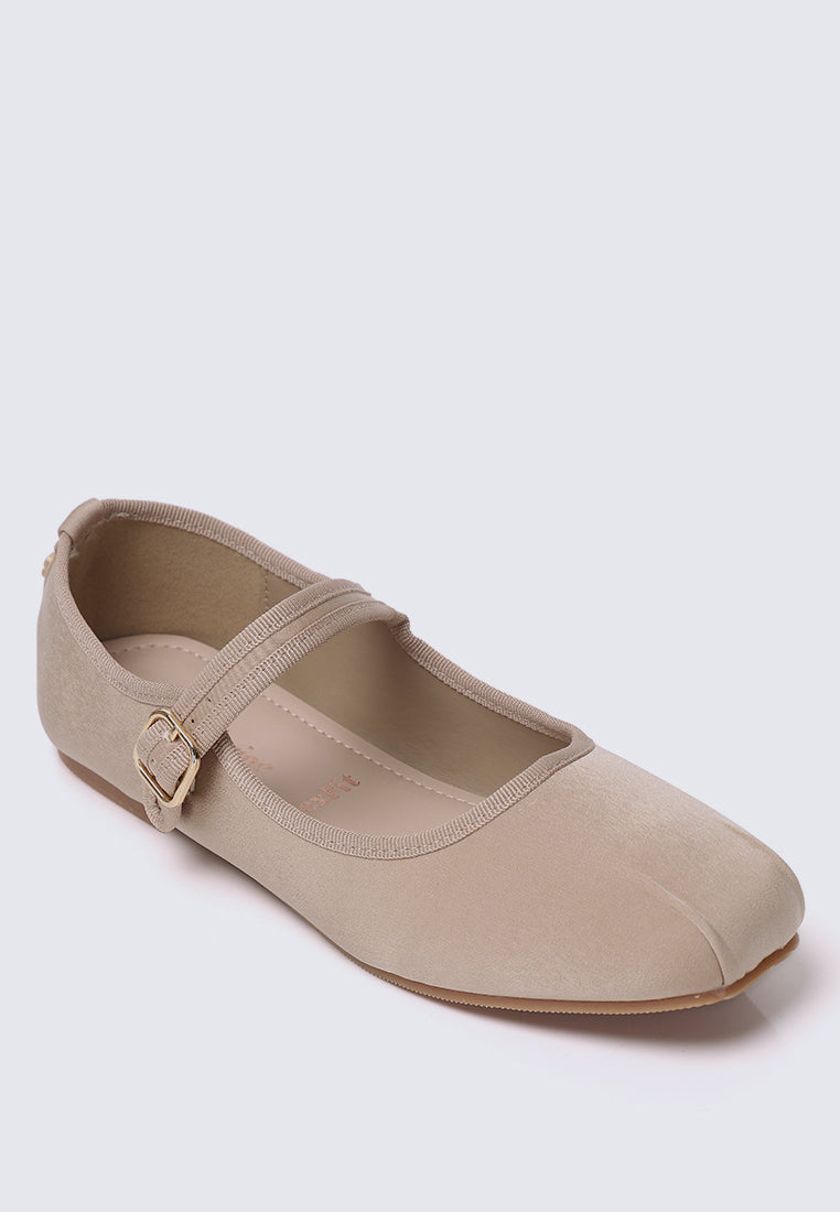 Faye FlexFit Comfy Ballerina In Khaki