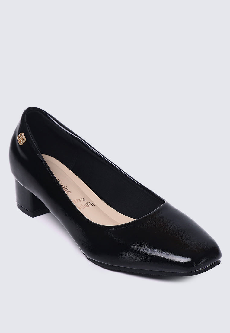 Lucy Ultra WideFit Comfy Heels In Black