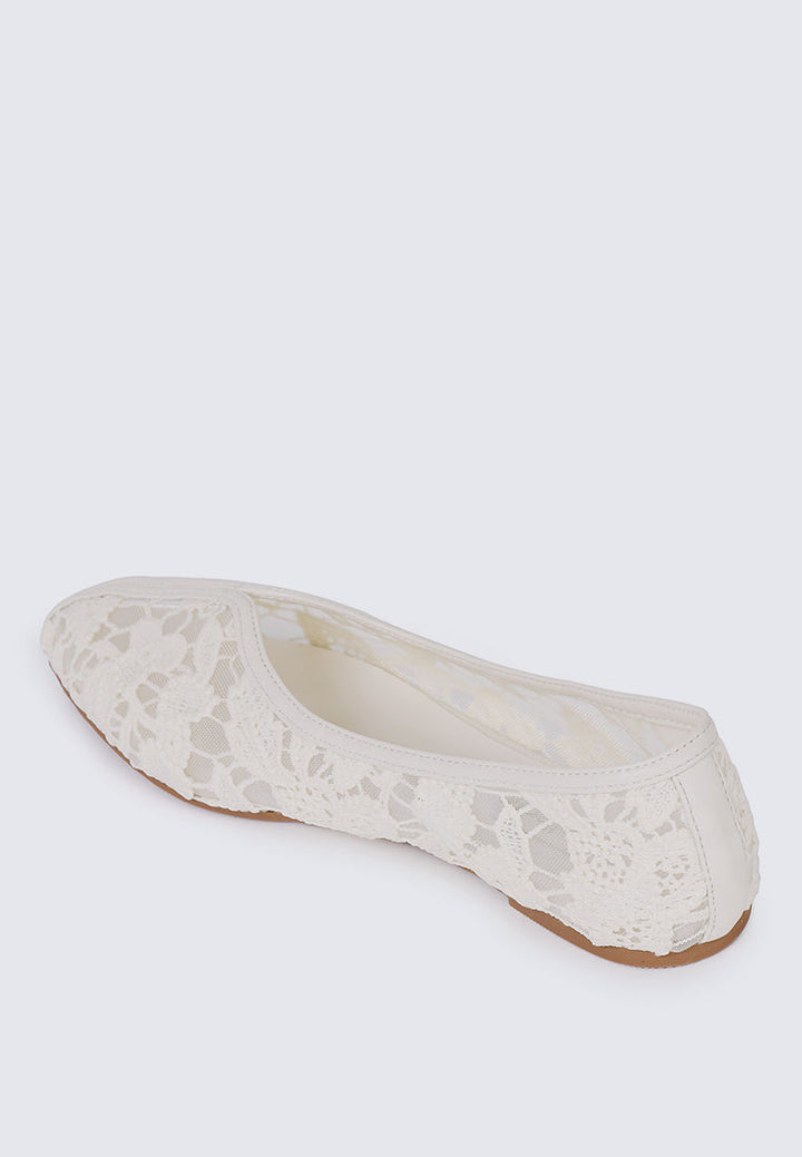 Peony Comfy Ballerina In Beige