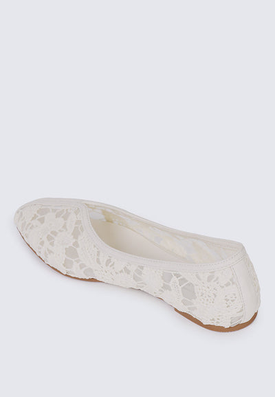 Peony Comfy Ballerina In Beige