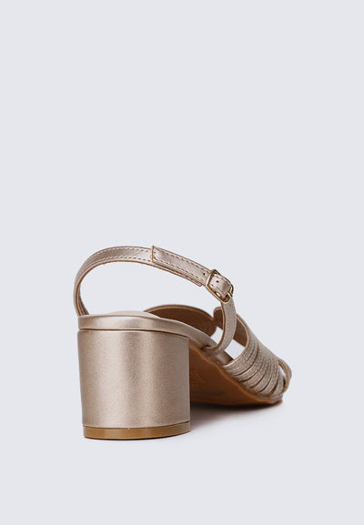 Gia Comfy Heels In Rose Gold