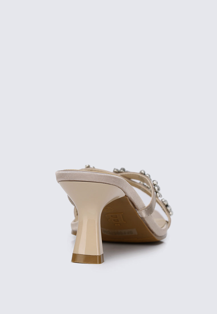 Alyssa Comfy Heels In Champagne