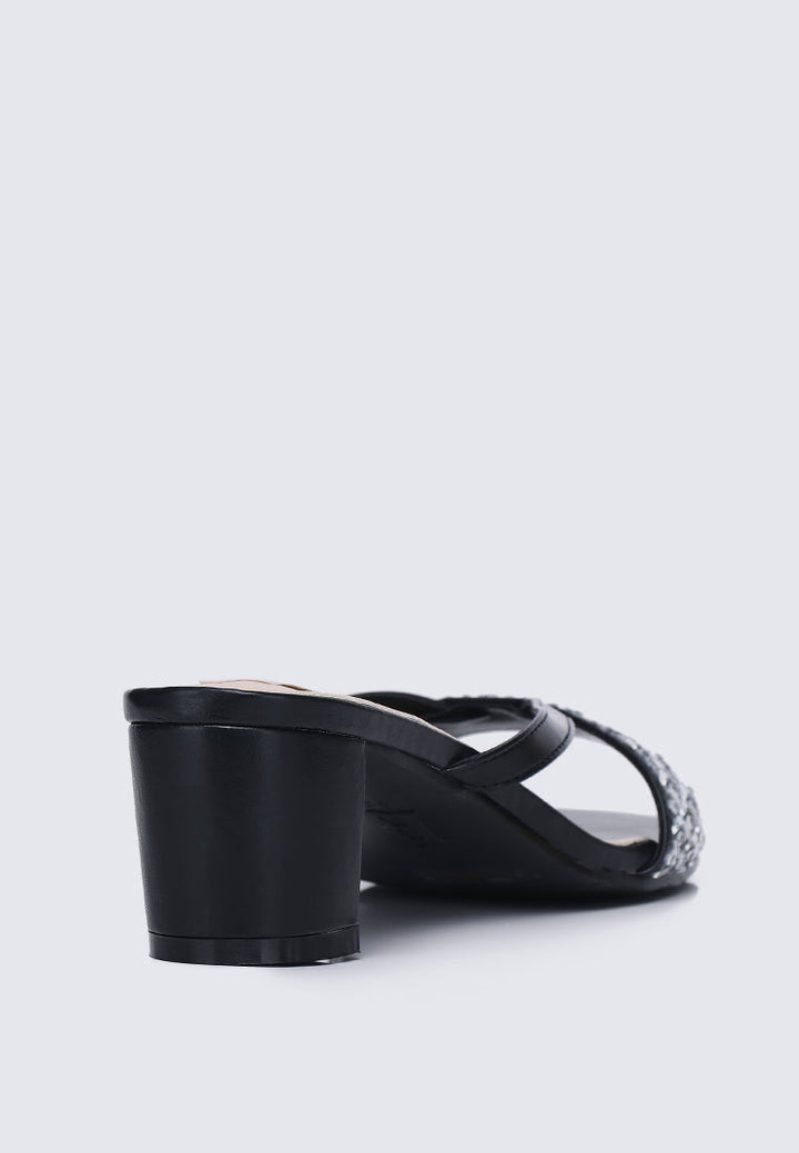 Zofi Comfy Heels In Black