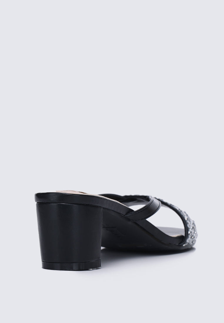 Zofi Comfy Heels In Black