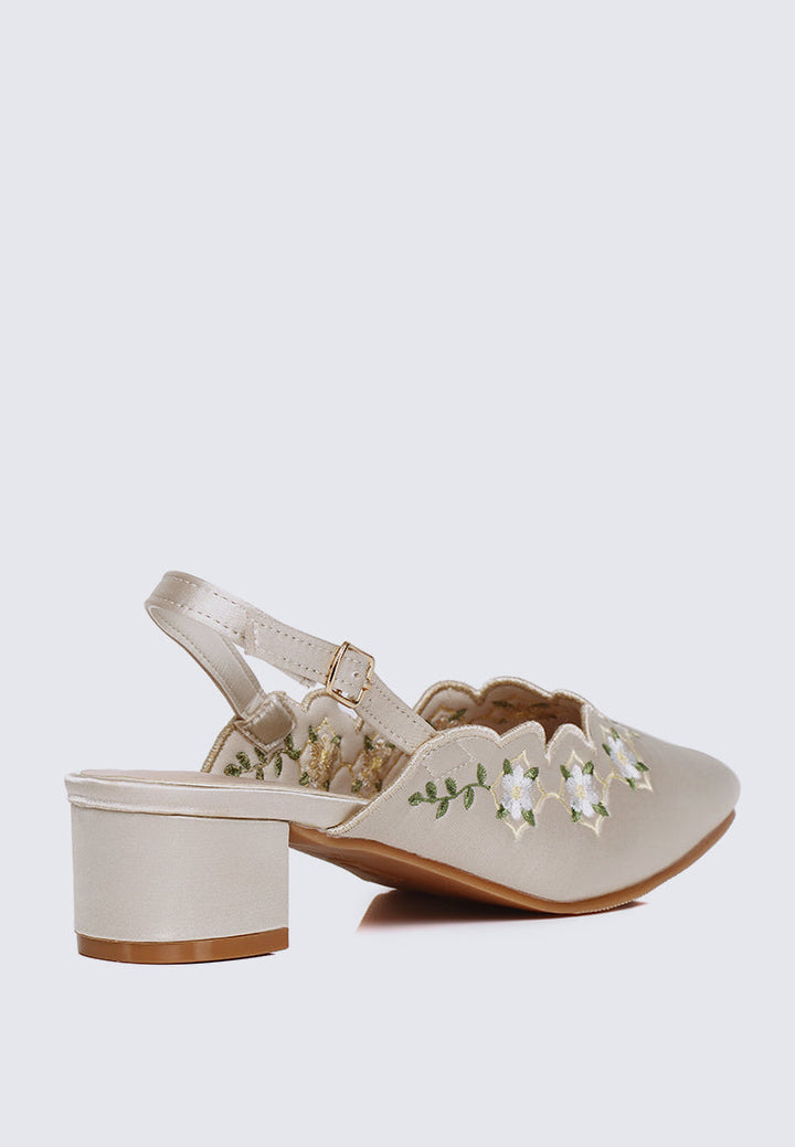 Anastasia Comfy Heels In Champagne
