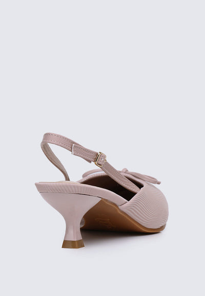Lynn Comfy Heels In Almond