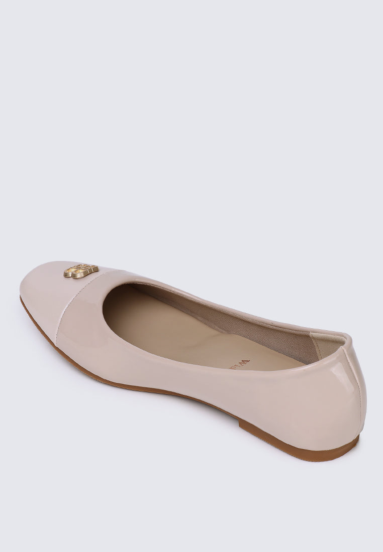 Albee WideFit Comfy Ballerina  In Nude