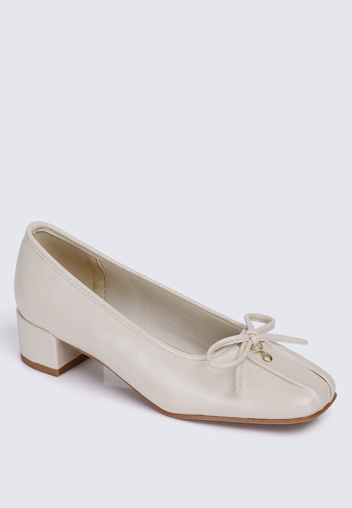 Estelle Comfy Heels In Beige