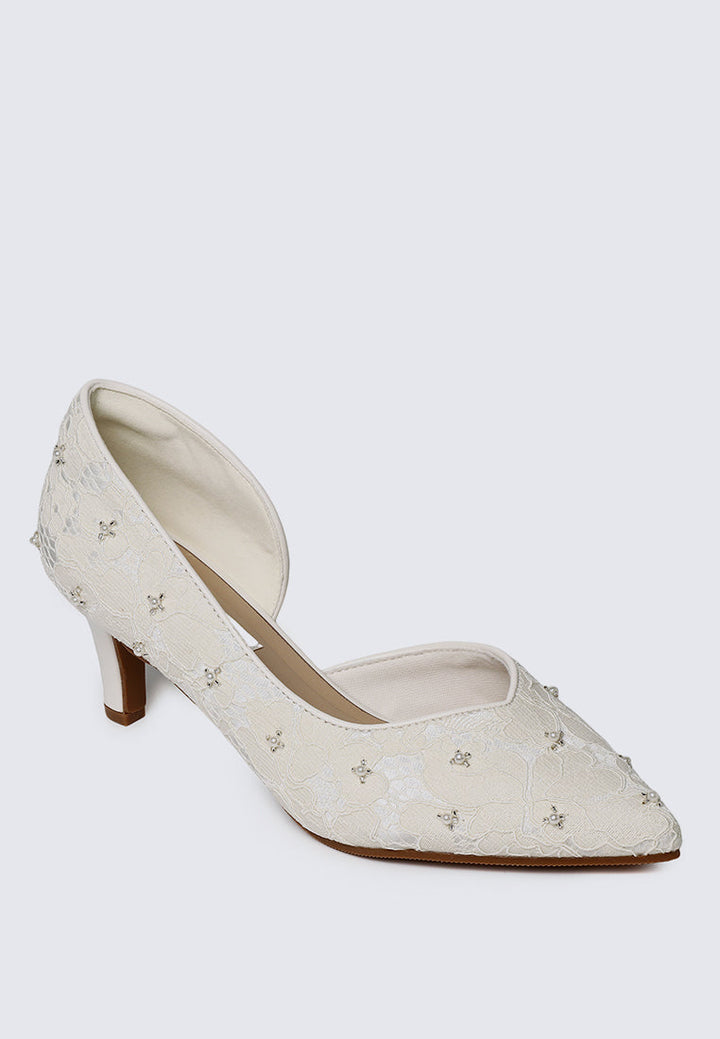 Kassia Comfy Heels In Ivory