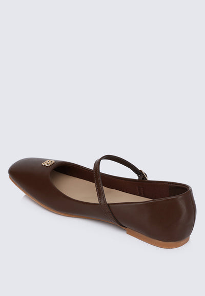 Aimee Comfy Ballerina In Espresso