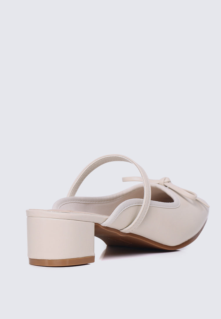 Cocoa Crème Comfy Heels In Beige