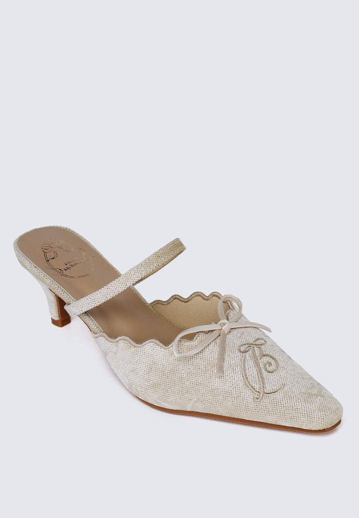 Lisbeth Comfy Heels In Beige