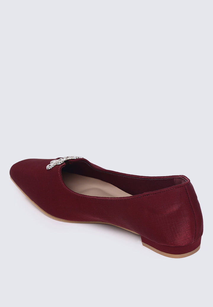 Anvera Comfy Ballerina In Maroon
