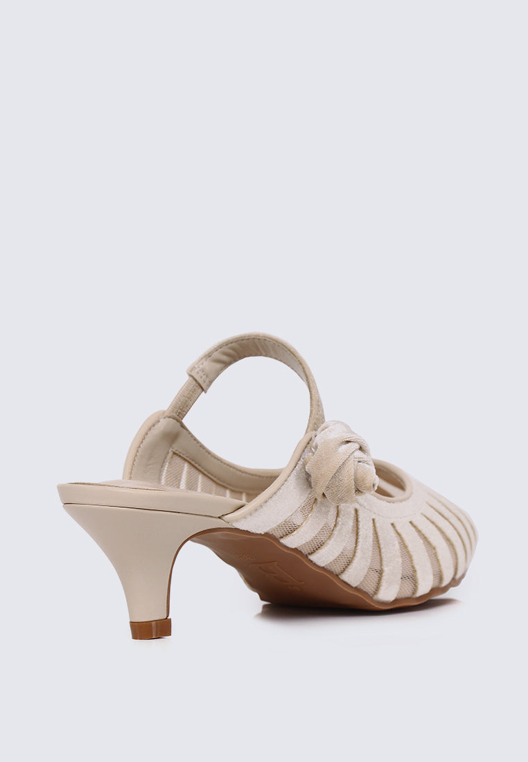 Fioren Comfy Heels In Champagne