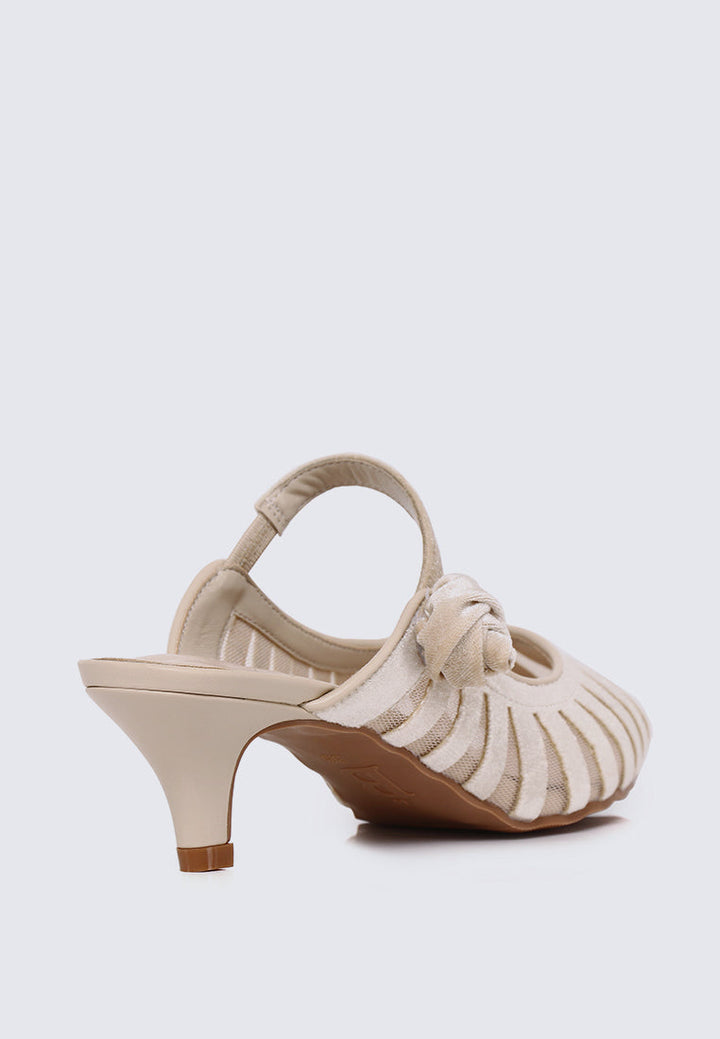 Fioren Comfy Heels In Champagne