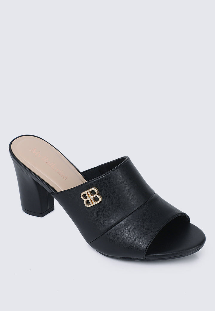 Sara Comfy Heels In Black