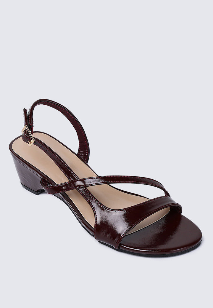 Yeemi Comfy Heels In Chocolate