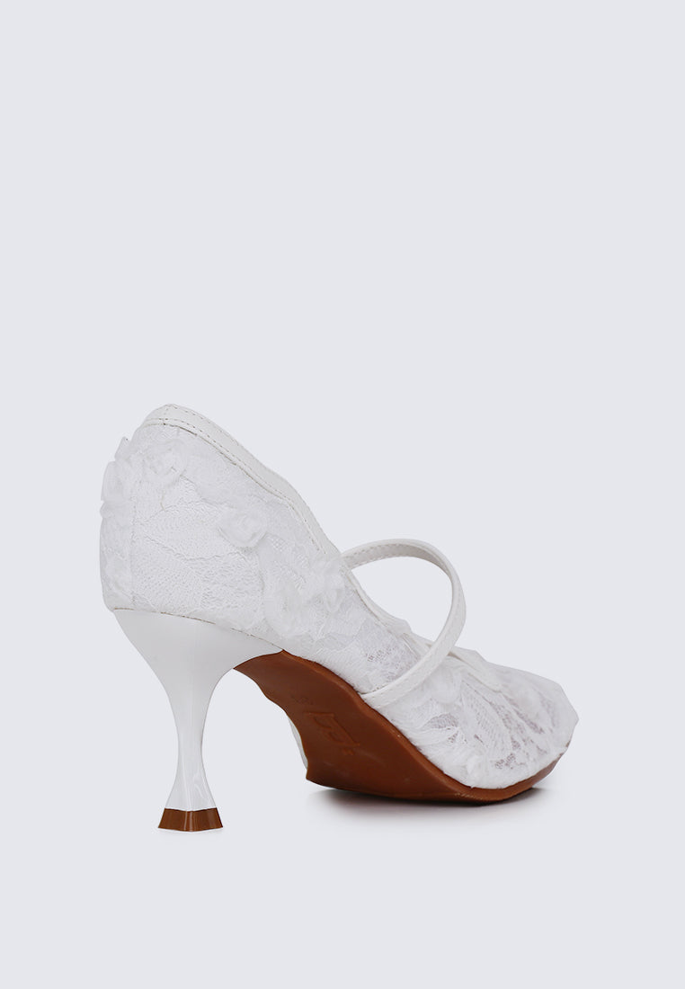Cristelle Comfy Heels In White